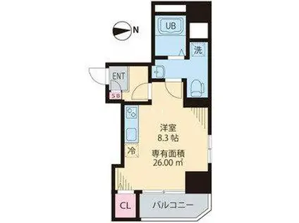 メゾンSKM蔵前(ワンルーム/3階)の間取り写真