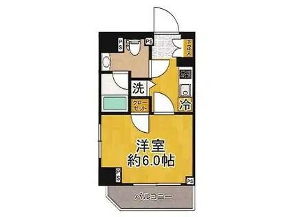 アヴァンツァーレ川崎イースト(1K/10階)の間取り写真