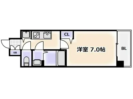 TOYOTOMI STAY PREMIUM 阿倍野天王寺トヨトミステ(1K/1階)の間取り写真