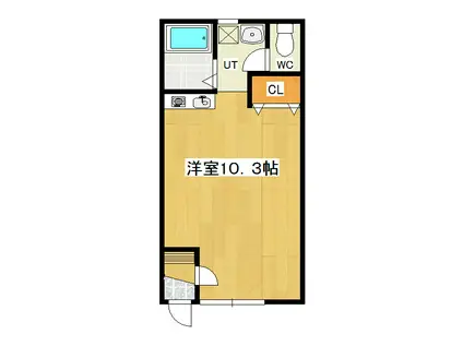 アーバンライフII(ワンルーム/2階)の間取り写真