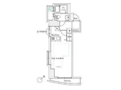 マーサ・プレアマールケイ(ワンルーム/4階)の間取り写真