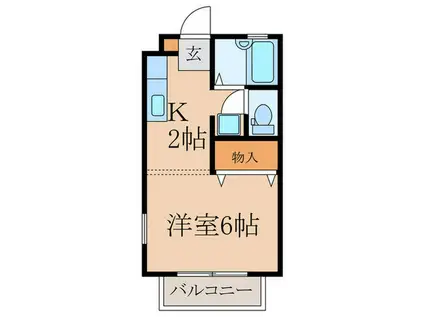 グレイシス阿佐ヶ谷A棟(1K/2階)の間取り写真
