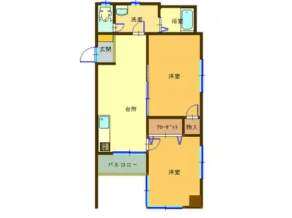 フォルテ常盤(2LDK/4階)の間取り写真