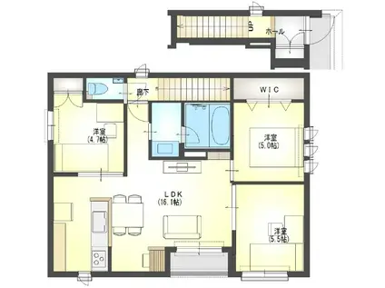 FAMILLE KIWA(3LDK/2階)の間取り写真