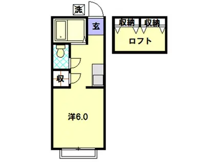 ラ フォレスタ上小島(ワンルーム/2階)の間取り写真