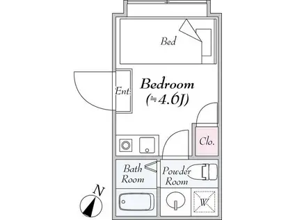 リヨンドール東池袋(ワンルーム/2階)の間取り写真