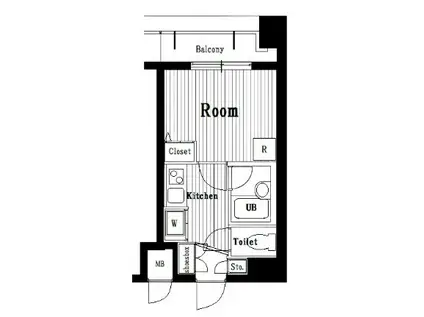 ガラ・ステージ京橋(1K/5階)の間取り写真