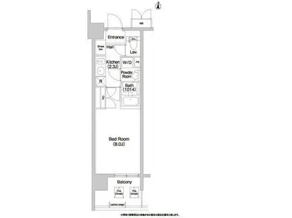 コンフォリア大島(1K/10階)の間取り写真