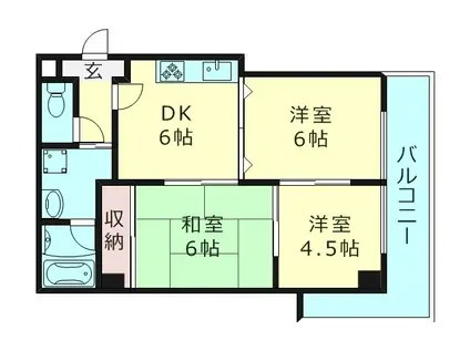 コーエイエステート(3DK/2階)の間取り写真