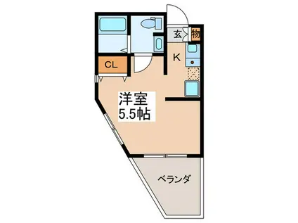 ジョージPART IV(1K/2階)の間取り写真