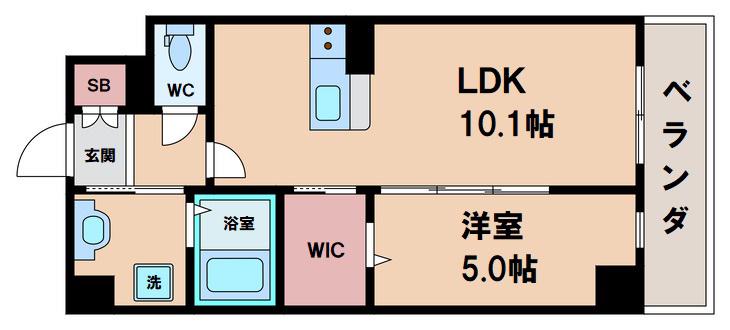 グランパシフィック花園INNOVATION(1LDK/3階)の間取り写真