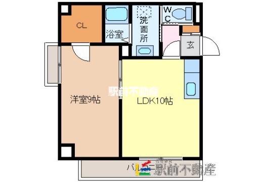 コア・フォレスタ(1LDK/3階)の間取り写真