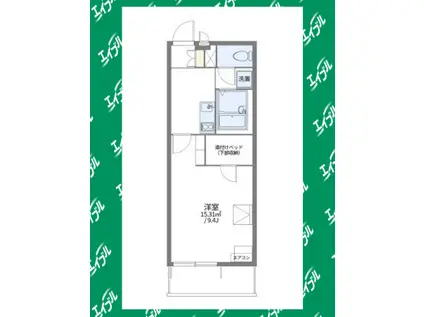 レオパレス東たつみ(1K/3階)の間取り写真