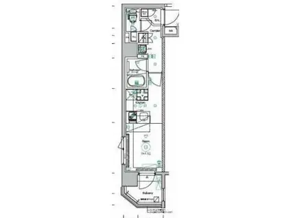 ビーシティヨコハマステーションスクエア(ワンルーム/7階)の間取り写真