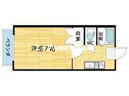 コーポブランシェB(1K/1階)の間取り写真