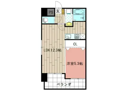 VOLUME.5(1LDK/2階)の間取り写真