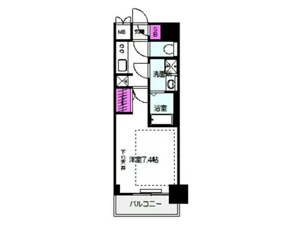 サムティ大阪グランイーストII(1K/5階)の間取り写真