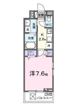ヒカルサふじみ野上福岡(1K/3階)の間取り写真