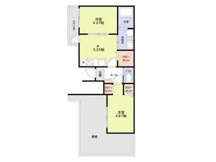 エターナルシー港町(2K/3階)の間取り写真