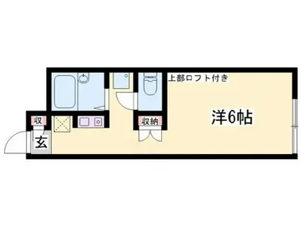 サニーフラット辻井(1K/1階)の間取り写真