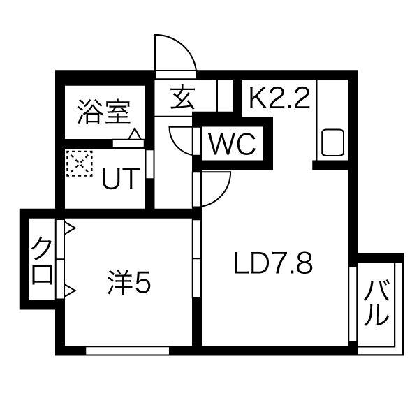 MTガーデンイースト II(1LDK/4階)の間取り写真