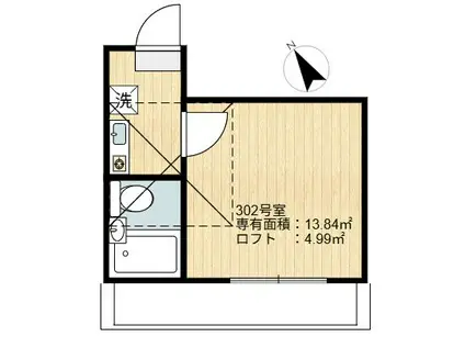 イル亀戸(1K/3階)の間取り写真