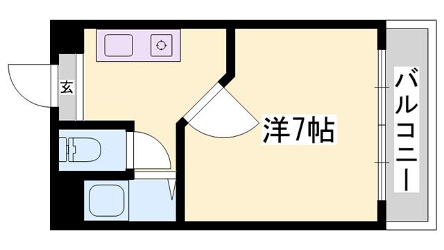 メゾン・ヴィバーチェ(1K/2階)の間取り写真