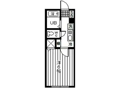 ENAハイツ(1K/2階)の間取り写真