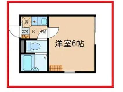 マーレ東あずま駅前(1K/1階)の間取り写真