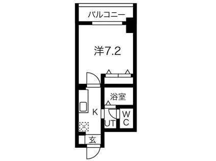 チェルトヴィータ(1K/8階)の間取り写真