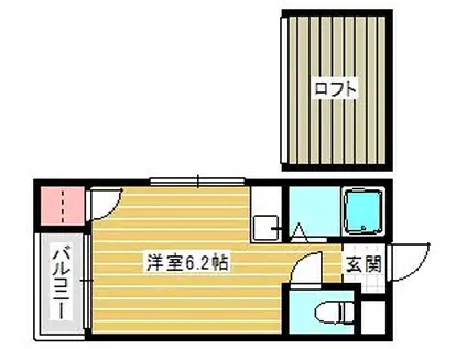 モアハイツ名島(ワンルーム/2階)の間取り写真