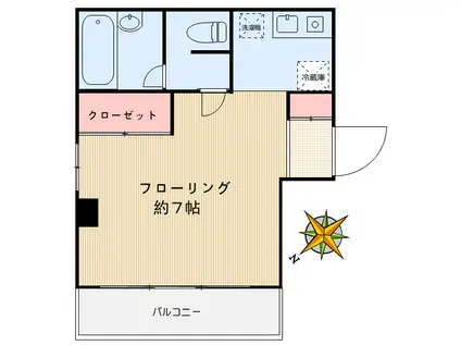 高橋ビル新館(1K/2階)の間取り写真