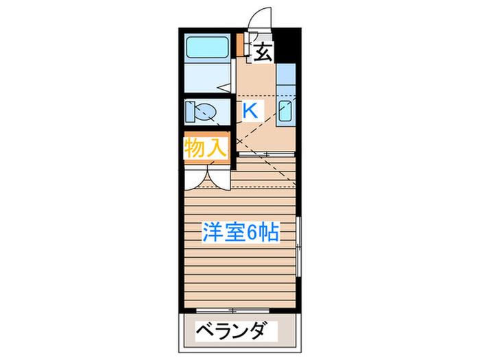 グランディオーヤマ(1K/3階)の間取り写真