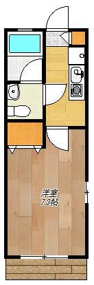 フォルティーナ日吉本町(1K/1階)の間取り写真
