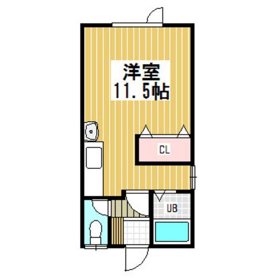 大昭グリーンヒル6(ワンルーム/1階)の間取り写真