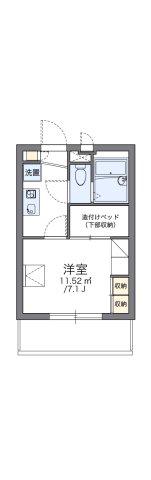 レオパレス日野OGMII(1K/1階)の間取り写真
