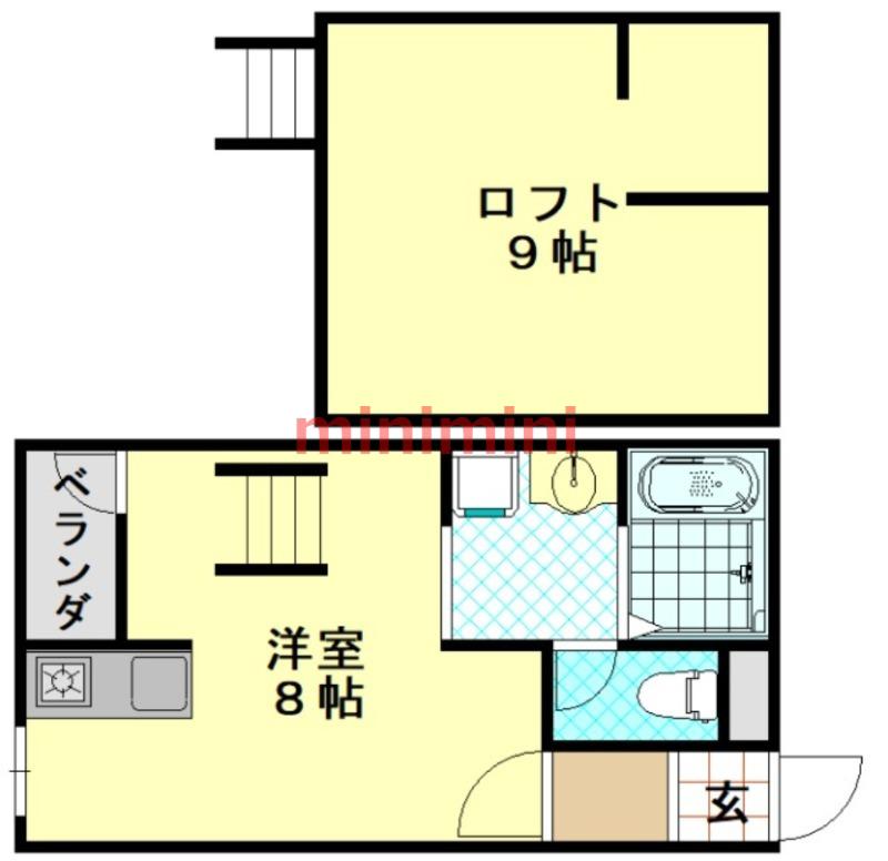 FOREST山崎(1LDK/1階)の間取り写真