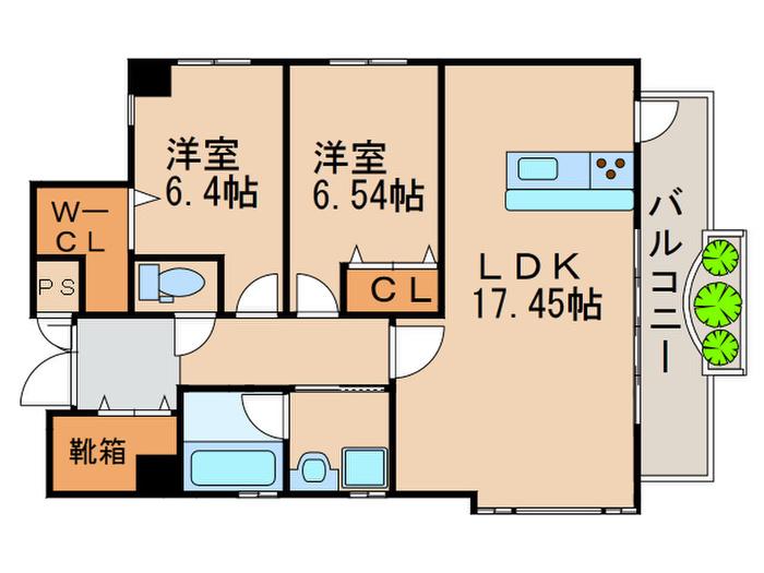 テルマーノ西洞院(2LDK/7階)の間取り写真