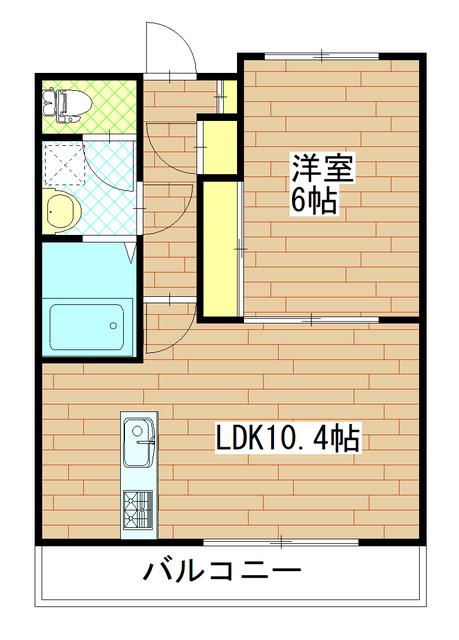プラッツ木町(1LDK/3階)の間取り写真