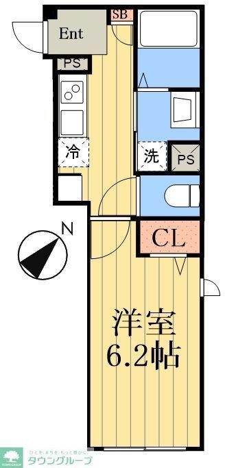 アドラブール千駄木(1K/2階)の間取り写真