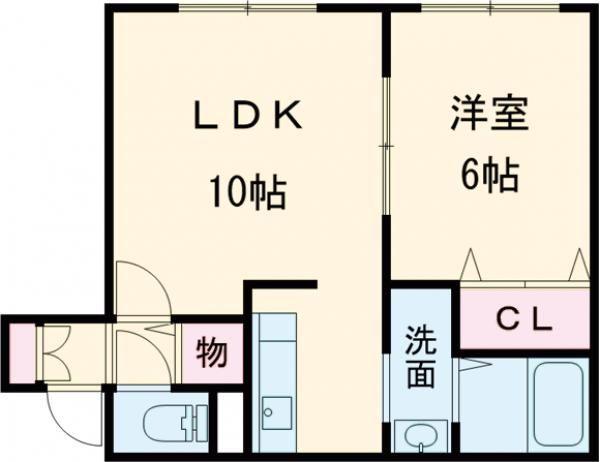 なごみ旭町(1LDK/2階)の間取り写真