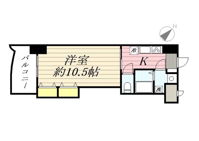 ロイヤル博多駅前(1K/4階)の間取り写真