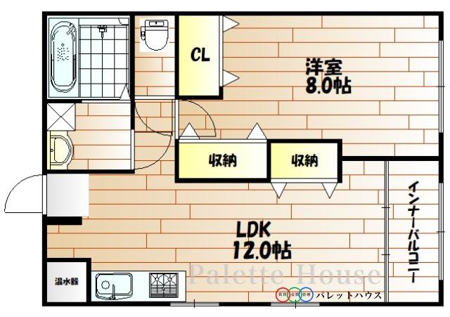 佳月堂マンション(1LDK/2階)の間取り写真