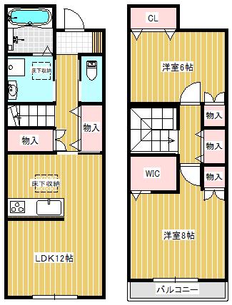 APT LIBEL(2LDK/1階)の間取り写真