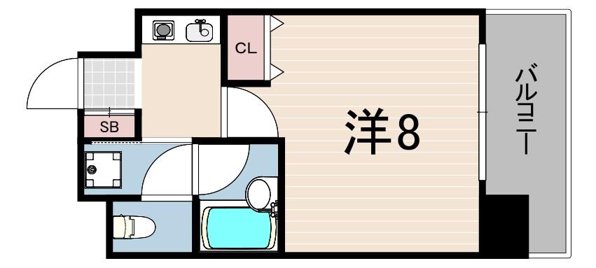 ラナップスクエア三宮プライム(1K/11階)の間取り写真