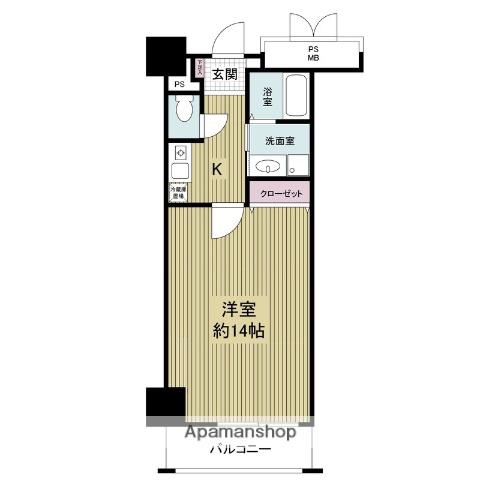 フォレステージュ天神(1K/10階)の間取り写真