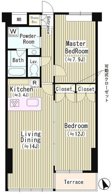 FRESCA(2LDK/2階)の間取り写真