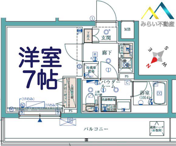 ARCOBALENO KIKUNA(1K/3階)の間取り写真