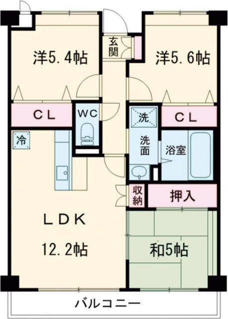 TO U 狭山(3LDK/2階)の間取り写真