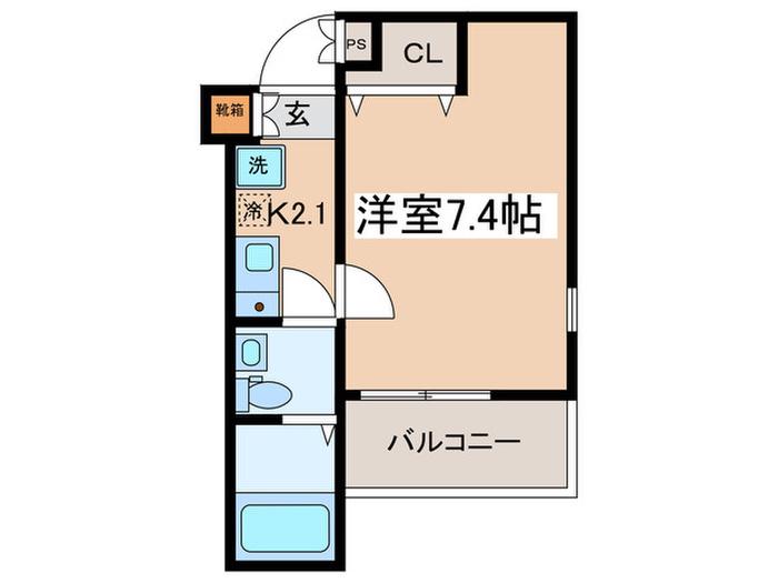NEXIA海老名(1K/2階)の間取り写真